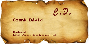 Czank Dávid névjegykártya