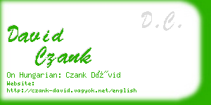 david czank business card
